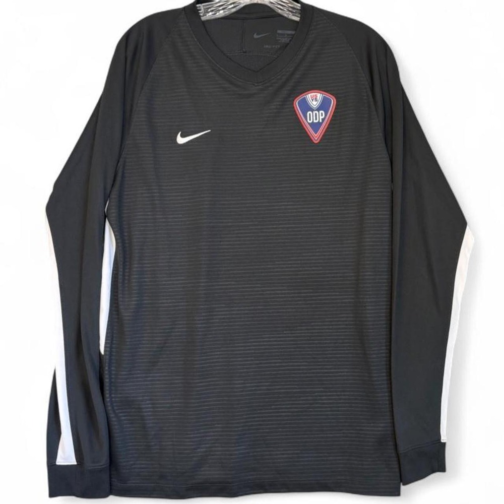 Nike Mens Large Black USYS ODP Long Sleeve Dri-FIT Soccer Jersey AH8848-010
